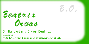 beatrix orvos business card